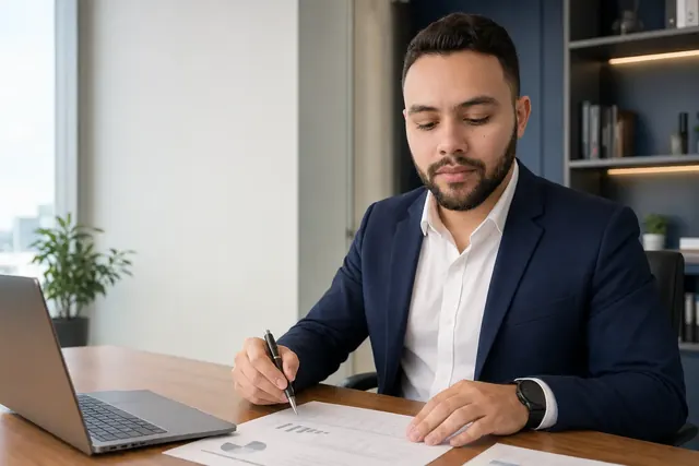 Vitor Rodrigues, contador responsável da SoulCont, em atendimento consultivo